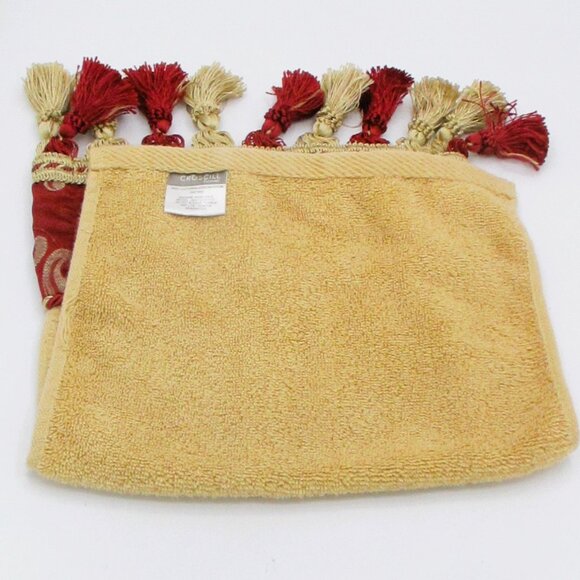 Croscill Bath Towels Set of 2 Elegant Tassels Decorative Trim 28X15 & 20x10" - Picture 2 of 5